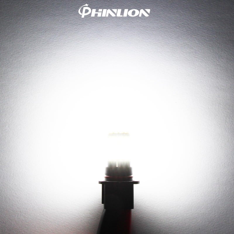 PHINLION PSX26W 12278 LED Fog Lights, PWY26W H28W LED DRL Bulbs, 2000 Lumens Super Bright 3014 72-SMD 12278C1 12V Car Fog Lamps, 6000K Xenon White - Image 5
